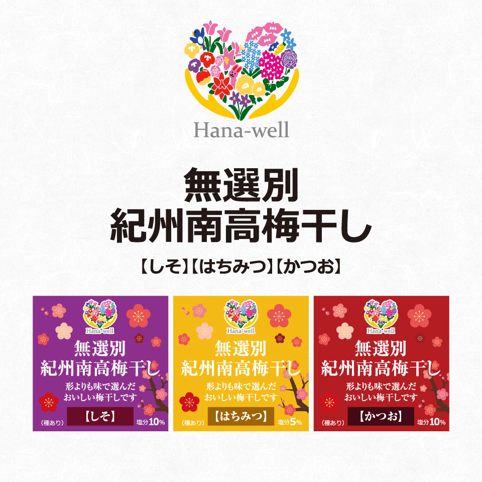 無選別南高梅干し3種